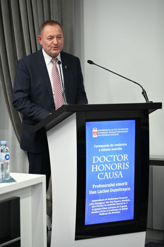 Doctor Honoris Causa al USMF „Nicolae Testemițanu” profesorul emerit Dan Lucian Dumitrașcu